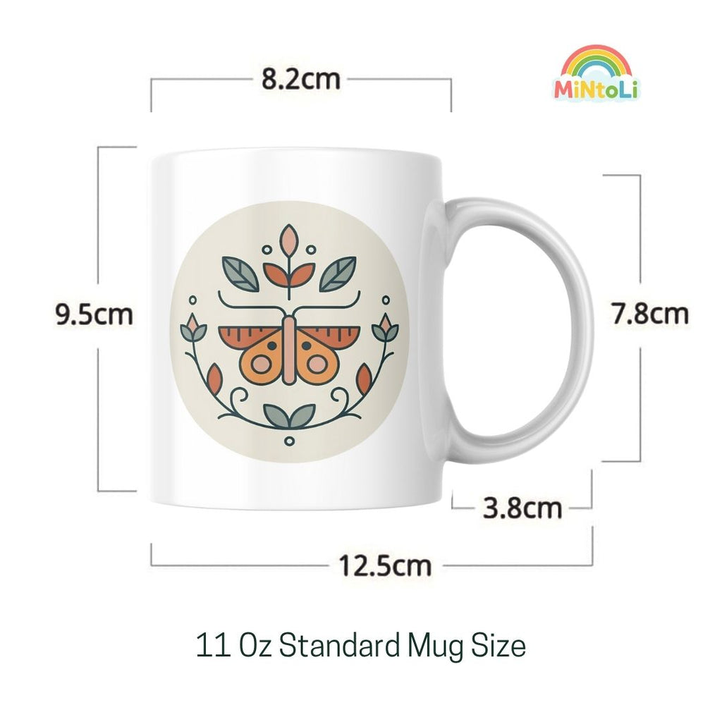MintoLi Printed Ceramic Coffee Mug – 11 Oz Gifting Mug for Friends Family Colleagues – 325ml with Gift Box