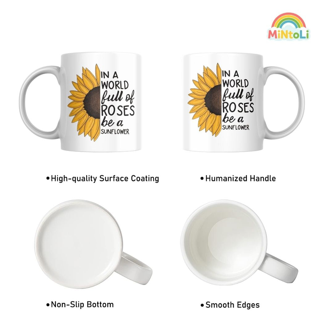 MintoLi Printed Ceramic Coffee Mug – 11 Oz Gifting Mug for Friends Family Colleagues – 325ml with Gift Box